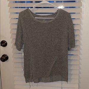 American Eagle Short Sleeve Pocket Sweater
